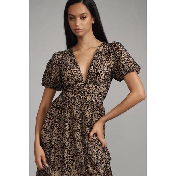 NWT Anthropologie The Katerina Button-Front Dress: Velvet Edition $230 SIZE 6 - Picture 2 of 6
